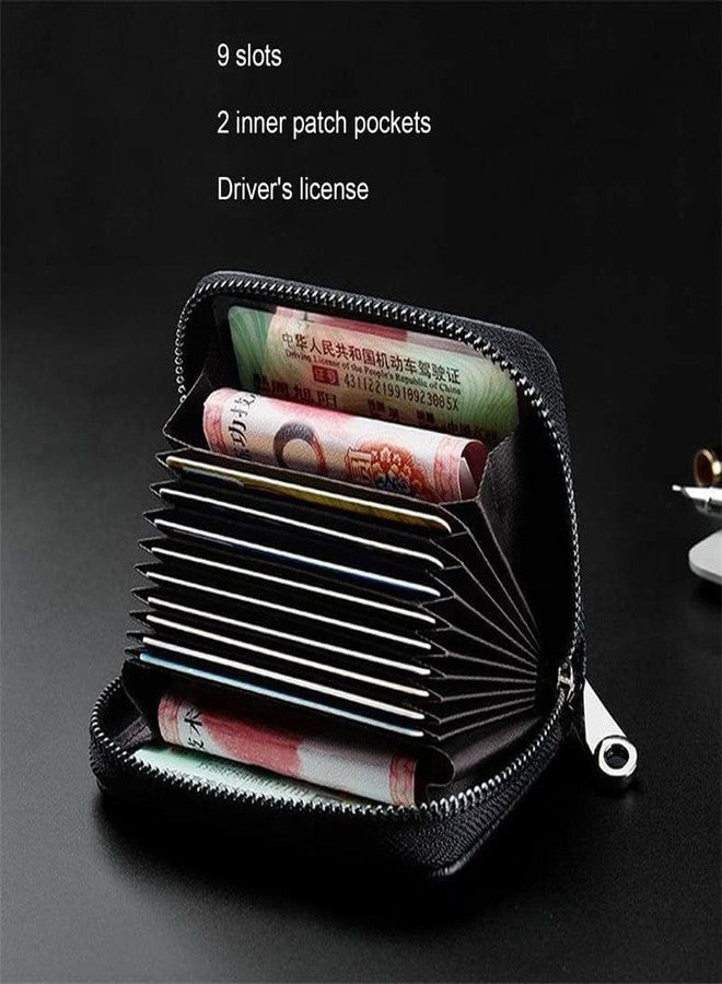 Brajin Blocking Black Genuine Leather Wallet for Men with ATM Card & Coin Zipper | Bi-Fold Wallet | Men's Wallet Purse - Image 2
